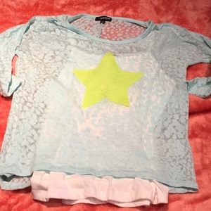 Girls sheer top with cami